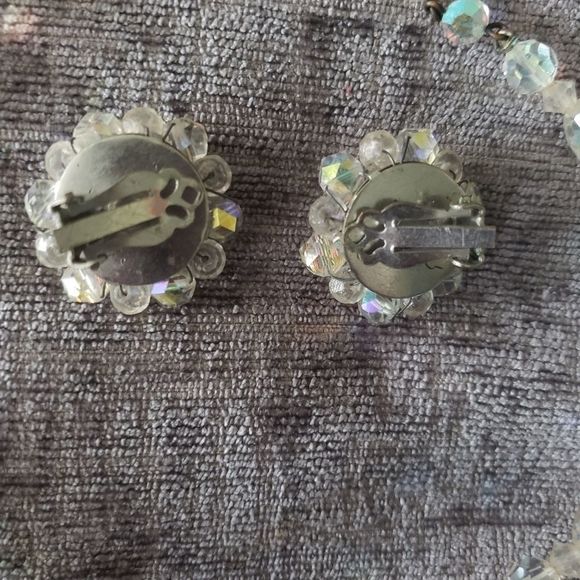 Beautiful Vintage Crystal Choker & Earrings Set - Picture 4 of 5